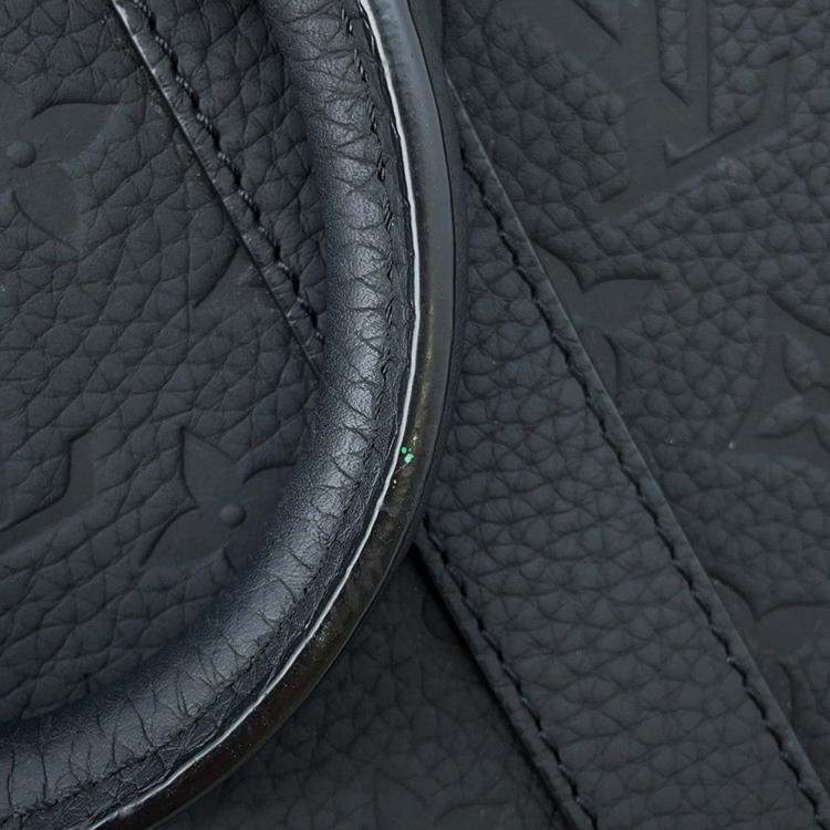 Pre Owned Louis Vuitton Sac Plat Black Taurillon Monogram Leather Tote Bag