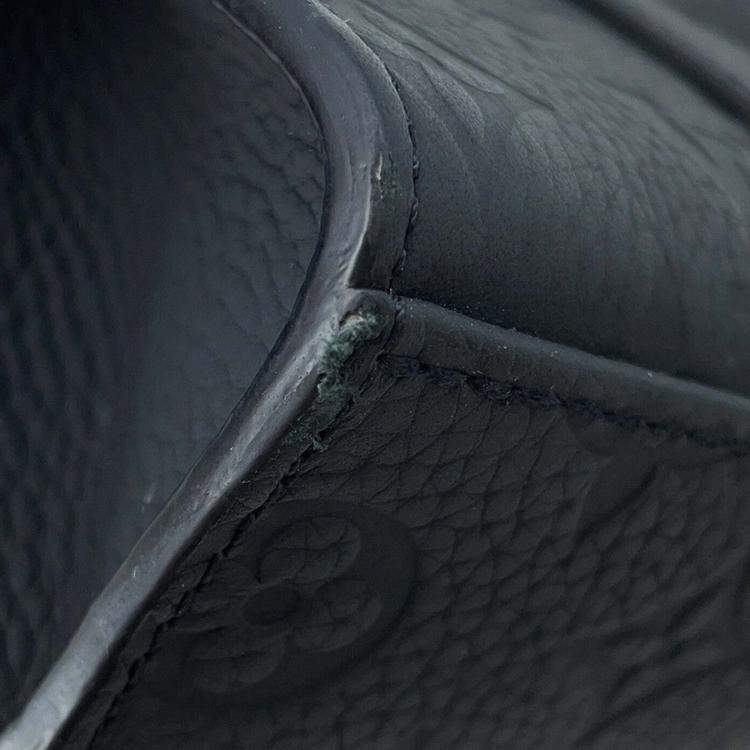 Pre Owned Louis Vuitton Sac Plat Black Taurillon Monogram Leather Tote Bag