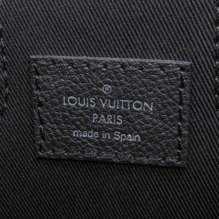 Pre Owned Louis Vuitton Sac Plat Mini Black Damier Graphite Canvas Tote Bag