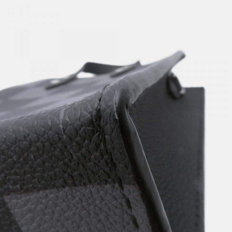 Pre Owned Louis Vuitton Sac Plat Mini Black Damier Graphite Canvas Tote Bag