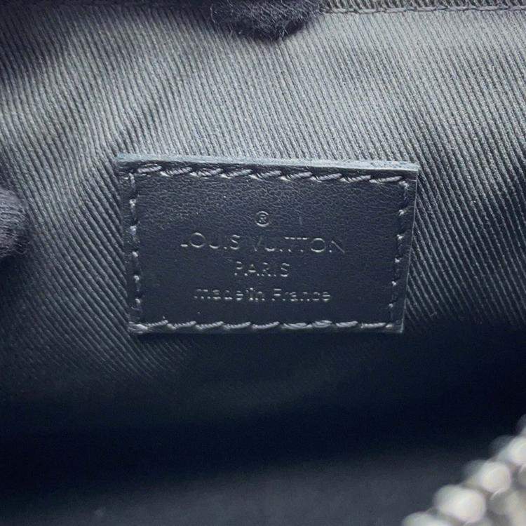 Pre Owned Louis Vuitton Keepall XS Black Monogram Rubber Duffel Bag