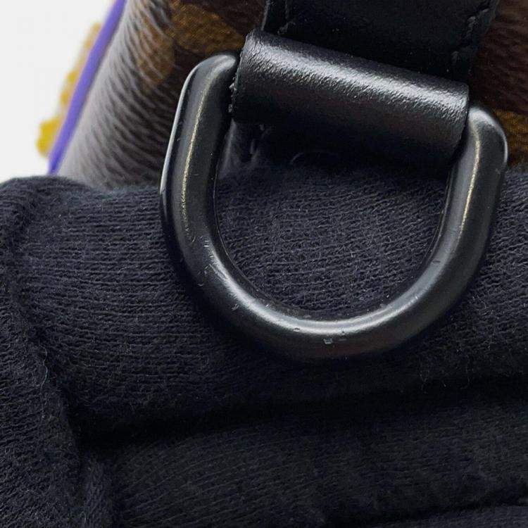 Pre Owned Louis Vuitton Keepall XS Black Monogram Rubber Duffel Bag