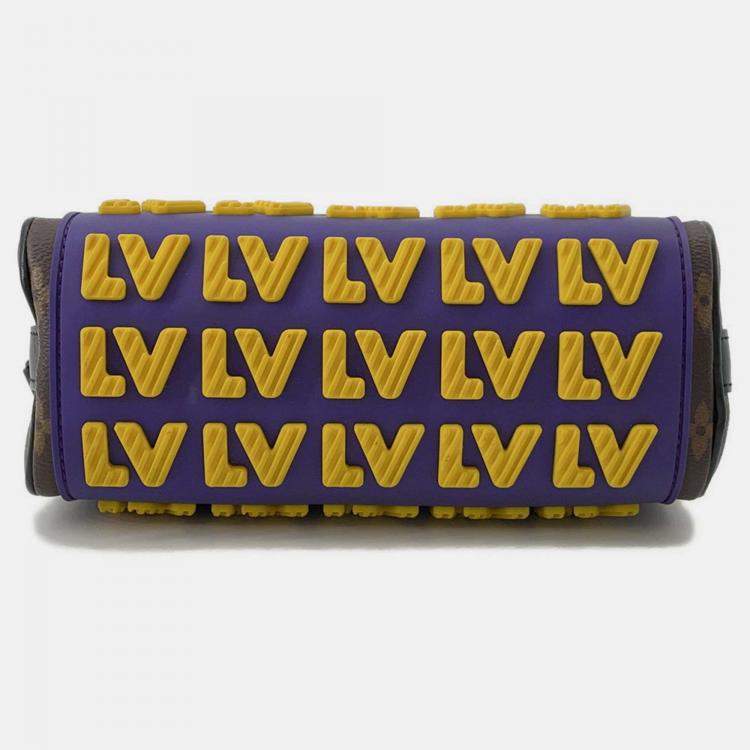 Pre Owned Louis Vuitton Keepall XS Black Monogram Rubber Duffel Bag