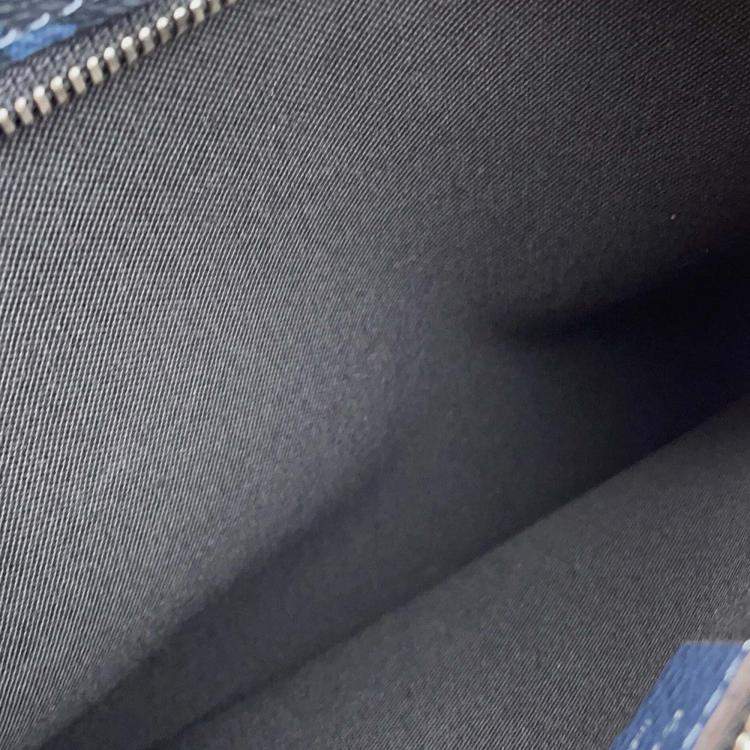 Pre Owned Louis Vuitton Cabas Voyage Navy Taurillon Leather Tote Bag