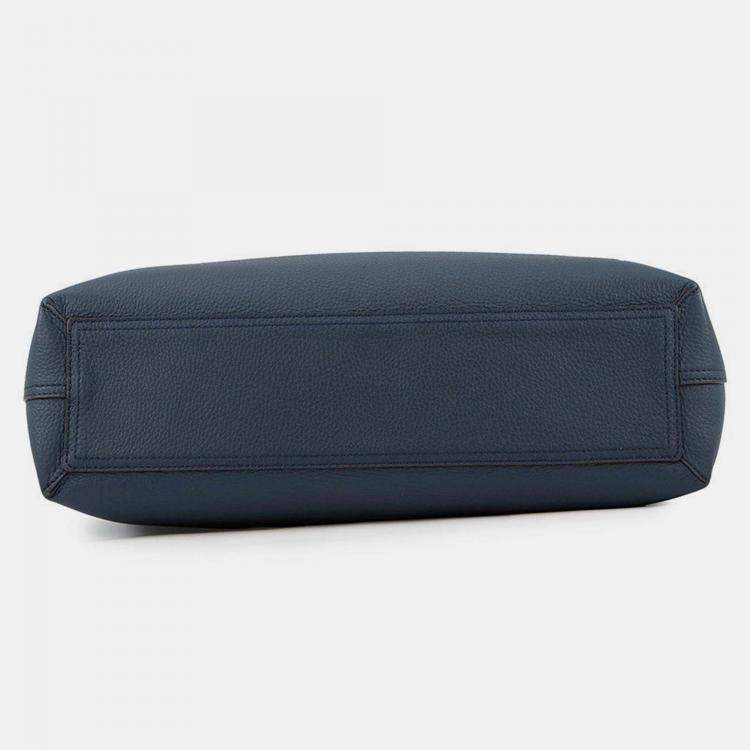 Pre Owned Louis Vuitton Cabas Voyage Navy Taurillon Leather Tote Bag