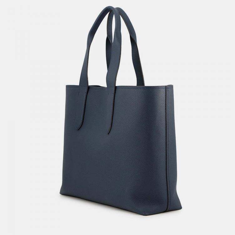 Pre Owned Louis Vuitton Cabas Voyage Navy Taurillon Leather Tote Bag