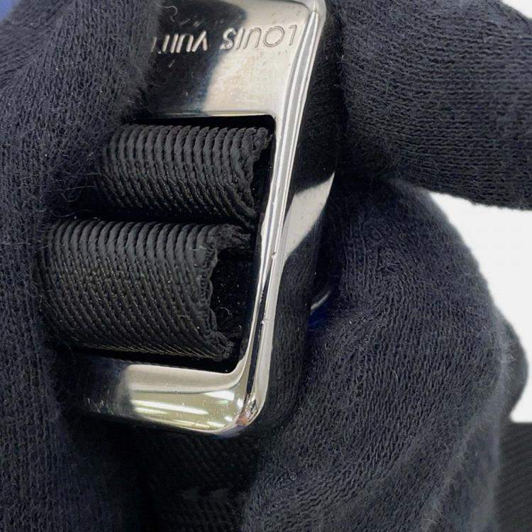 Pre Owned Louis Vuitton Outdoor Messenger Taigarama PM Cobalt Taiga Leather Monogram Canvas Messenger Bag