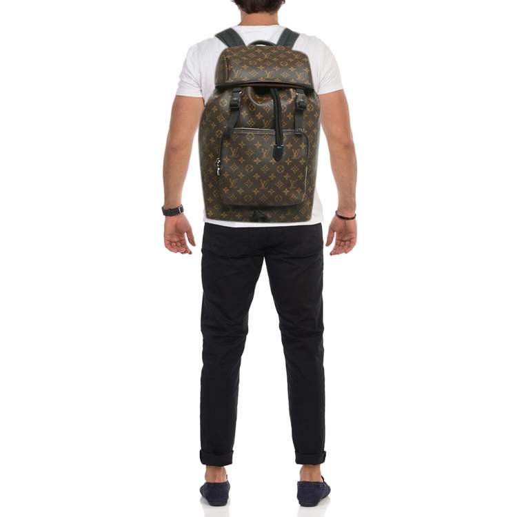 Pre Owned Louis Vuitton Monogram Macassar Canvas Zack Backpack