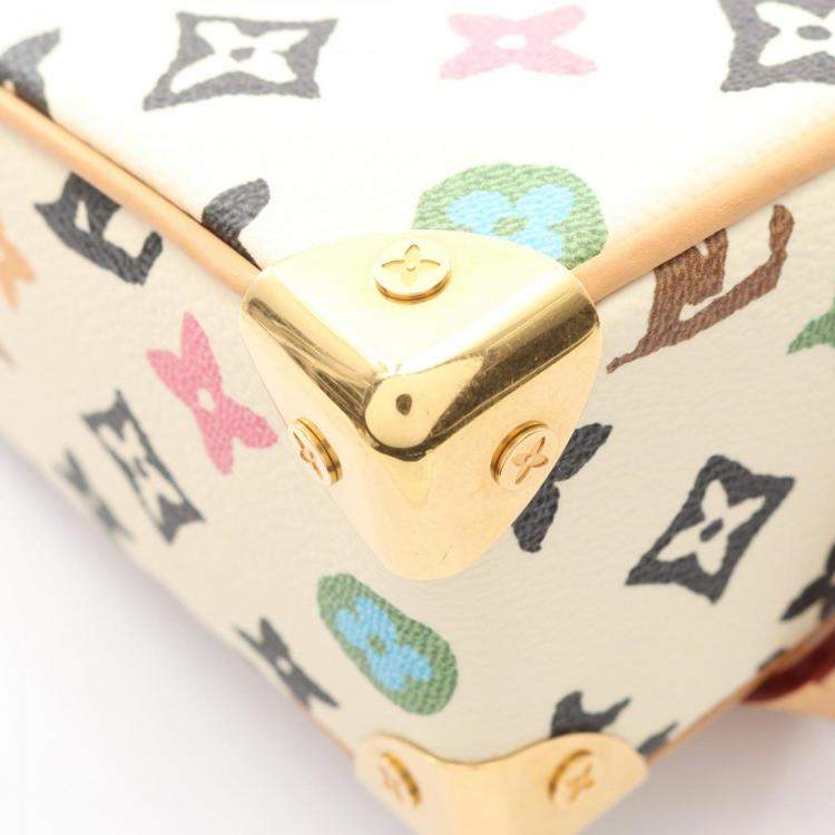 Pre Owned Louis Vuitton Soft Trunk Monogram Craggy Mini Ivory Brown Monogram Coated Canvas Leather Shoulder Bag