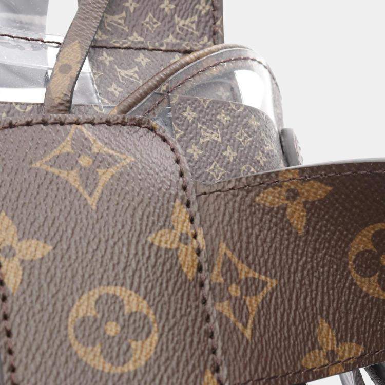 مملوكة مسبقًا حقيبة ظهر لوي فيتون كريستوفر كانفاس مطلي مونوغرام شطرنج بني وشفاف
