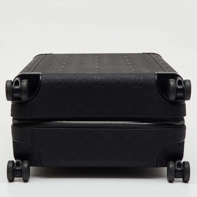 Pre Owned Louis Vuitton Black Taurillon Leather Horizon 55 Rolling Luggage