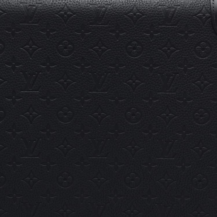 Pre Owned Louis Vuitton Black Taurillon Leather Horizon 55 Rolling Luggage