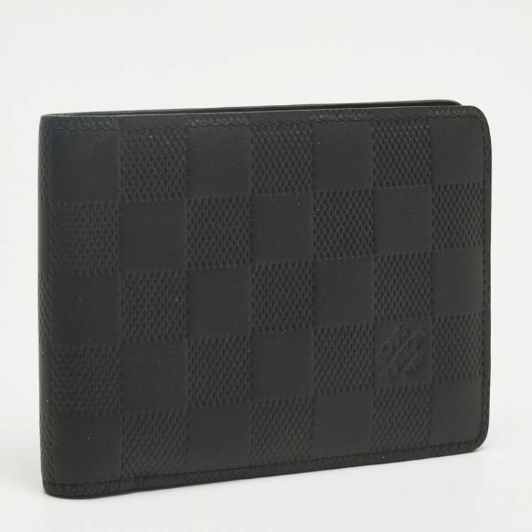 Pre Owned Louis Vuitton Black Damier Infini Leather Multiple Wallet
