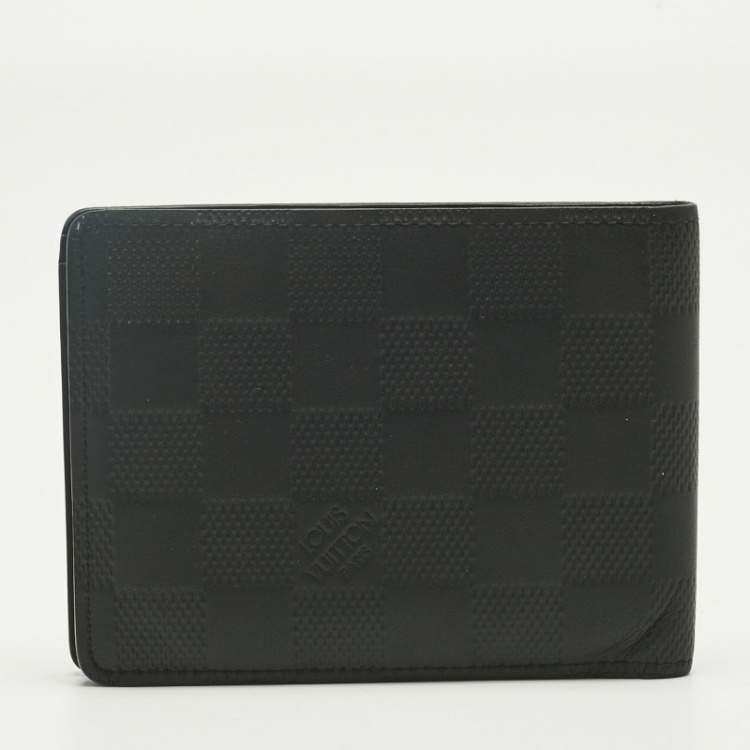 Pre Owned Louis Vuitton Black Damier Infini Leather Multiple Wallet