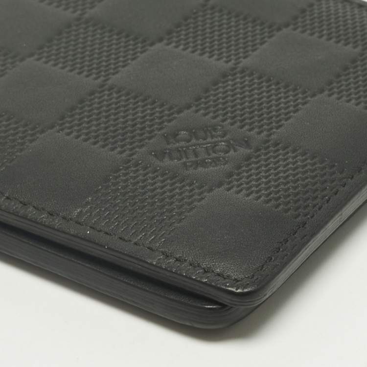 Pre Owned Louis Vuitton Black Damier Infini Leather Multiple Wallet
