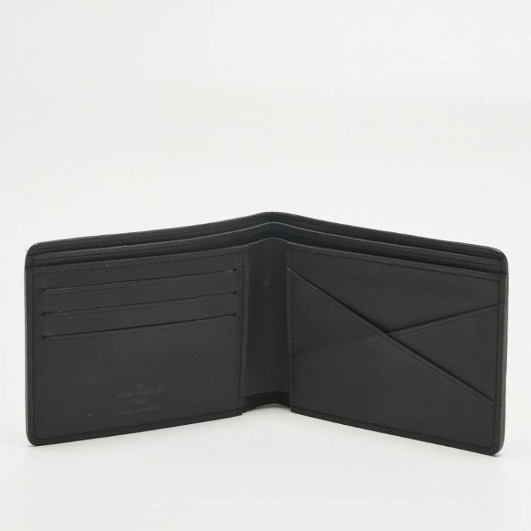 Pre Owned Louis Vuitton Black Damier Infini Leather Multiple Wallet