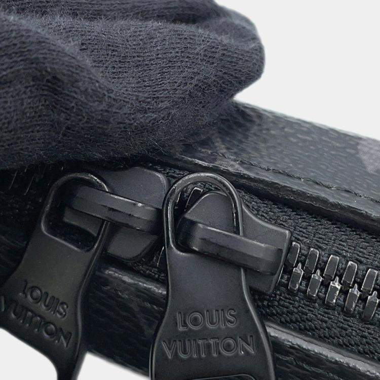 Pre Owned Louis Vuitton Soft Trunk Black Monogram Eclipse Canvas Wallet