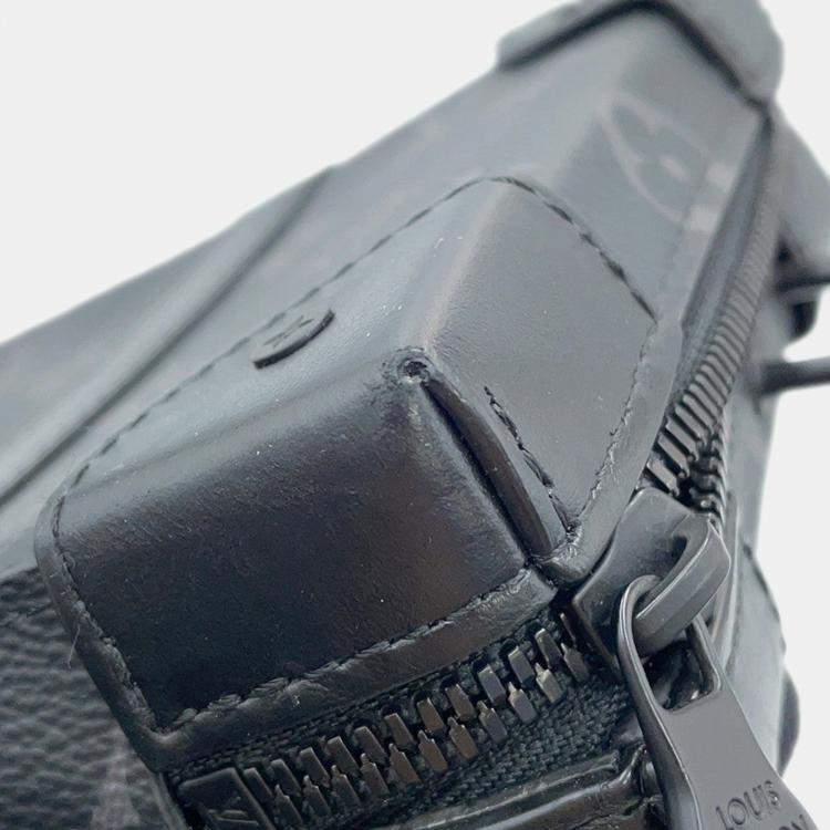 Pre Owned Louis Vuitton Soft Trunk Black Monogram Eclipse Canvas Wallet