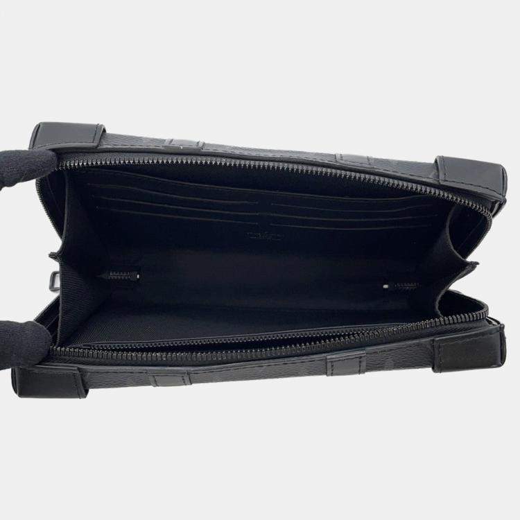 Pre Owned Louis Vuitton Soft Trunk Black Monogram Eclipse Canvas Wallet
