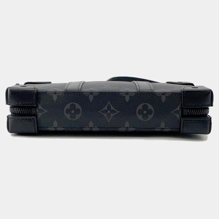 Pre Owned Louis Vuitton Soft Trunk Black Monogram Eclipse Canvas Wallet