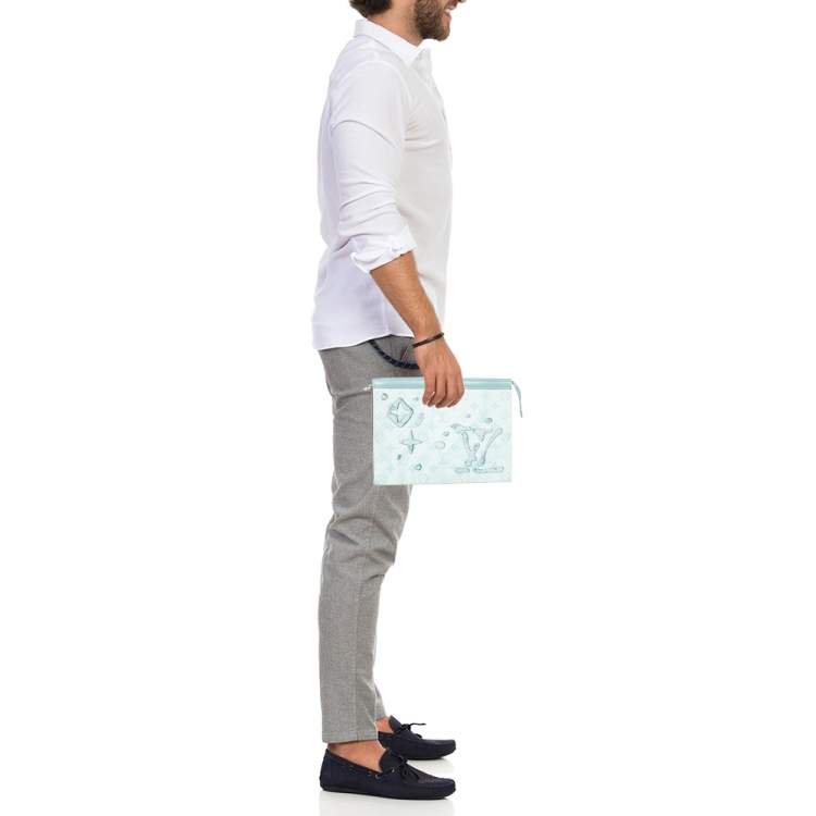 Pre Owned Louis Vuitton Monogram Aquagarden Canvas Pochette Voyage MM