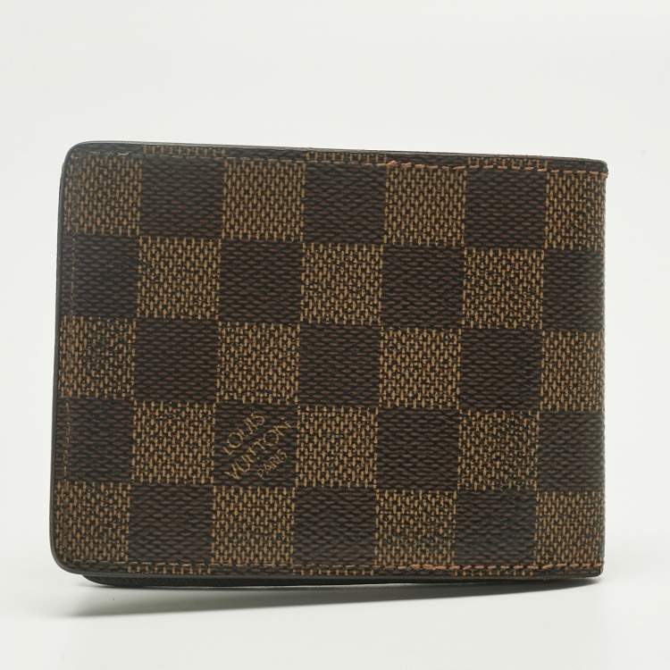 مملوكة مسبقًا Louis Vuitton Damier Ebene Canvas Slender Wallet 