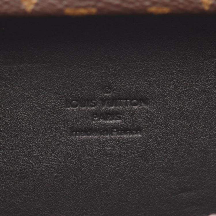 Pre Owned Louis Vuitton Clutch Box Brown Black Monogram Coated Canvas and Leather Shoulder Bag