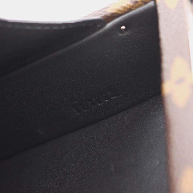 Pre Owned Louis Vuitton Clutch Box Brown Black Monogram Coated Canvas and Leather Shoulder Bag