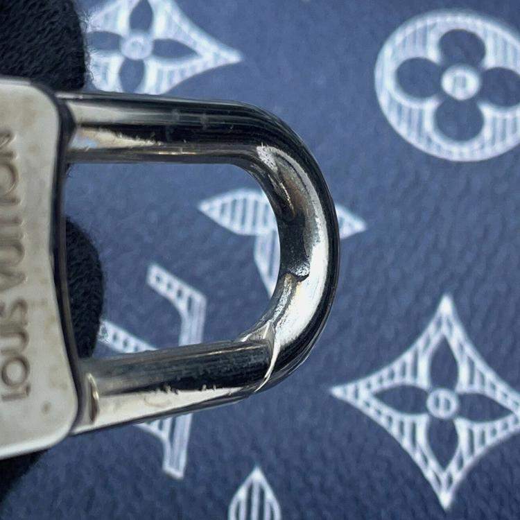 Pre Owned Louis Vuitton Monogram Savannah Chapman Brothers Navy Monogram Canvas Tote Bag