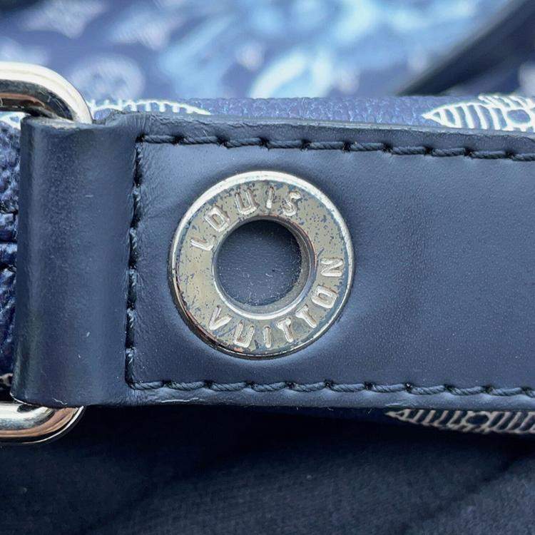 Pre Owned Louis Vuitton Monogram Savannah Chapman Brothers Navy Monogram Canvas Tote Bag