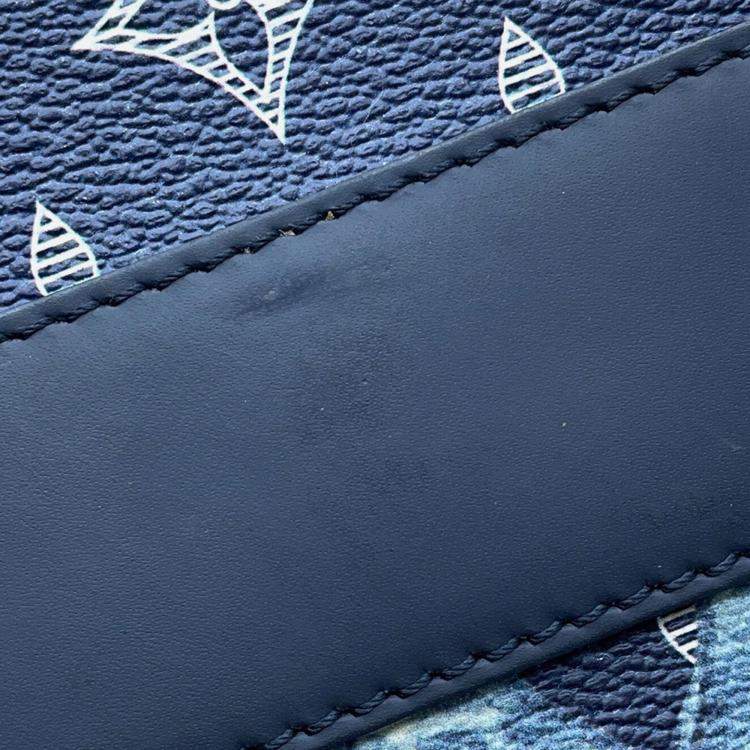 Pre Owned Louis Vuitton Monogram Savannah Chapman Brothers Navy Monogram Canvas Tote Bag