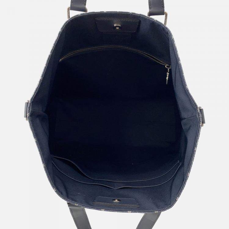 Pre Owned Louis Vuitton Monogram Savannah Chapman Brothers Navy Monogram Canvas Tote Bag