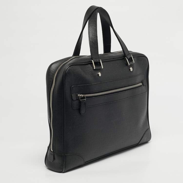 Pre Owned Louis Vuitton Black Taiga Leather Alexander Briefcase 
