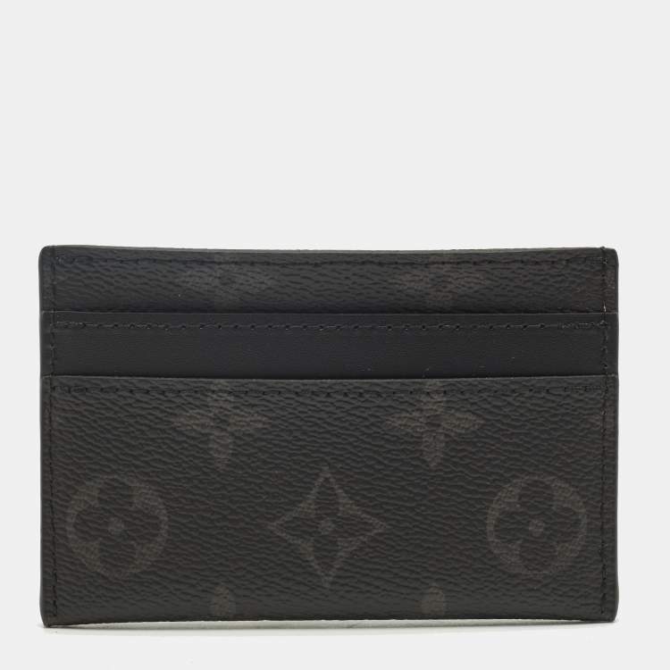 Pre Owned Louis Vuitton Monogram Eclipse Canvas Double Card Holder