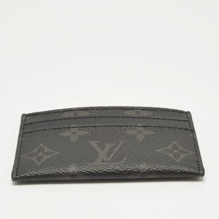 Pre Owned Louis Vuitton Monogram Eclipse Canvas Double Card Holder