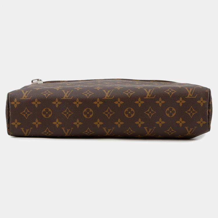Pre Owned Louis Vuitton Horizon Briefcase Brown Monogram