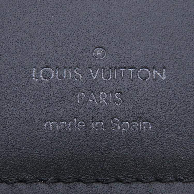 Pre Owned Louis Vuitton Portefeuille Brazza Noir Monogram Shadow