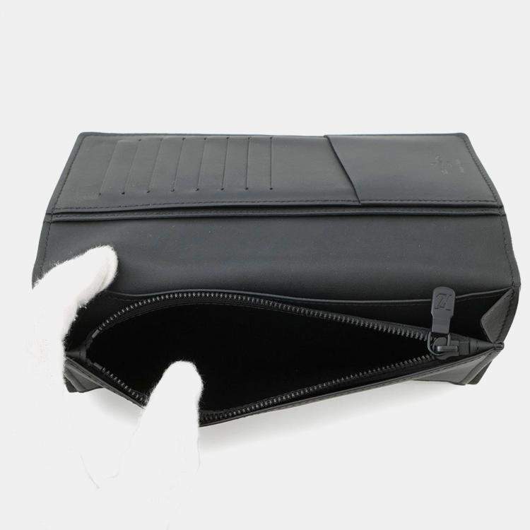 Pre Owned Louis Vuitton Portefeuille Brazza Noir Monogram Shadow