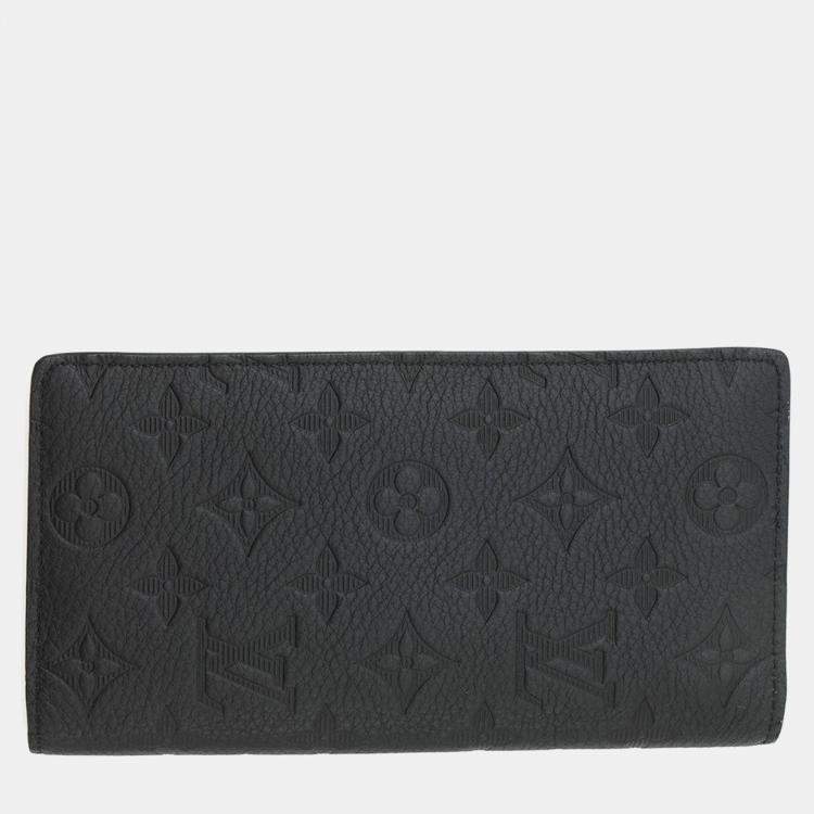 Pre Owned Louis Vuitton Portefeuille Brazza Noir Monogram Shadow