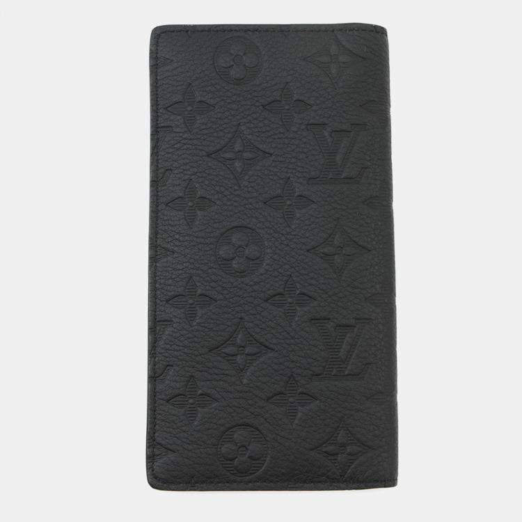 Pre Owned Louis Vuitton Portefeuille Brazza Noir Monogram Shadow