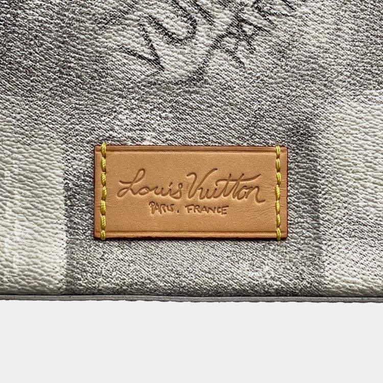 Pre Owned Louis Vuitton Trio Messenger Gray Damier Salt