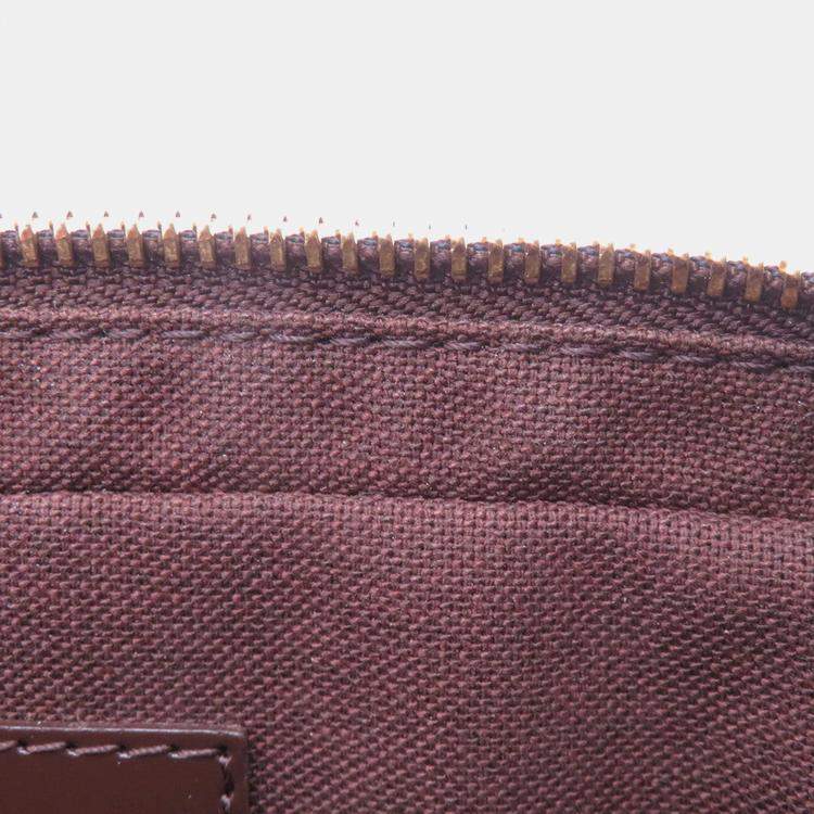 Pre Owned Louis Vuitton Bum Bag Brooklyn Brown Damier Ebene Canvas