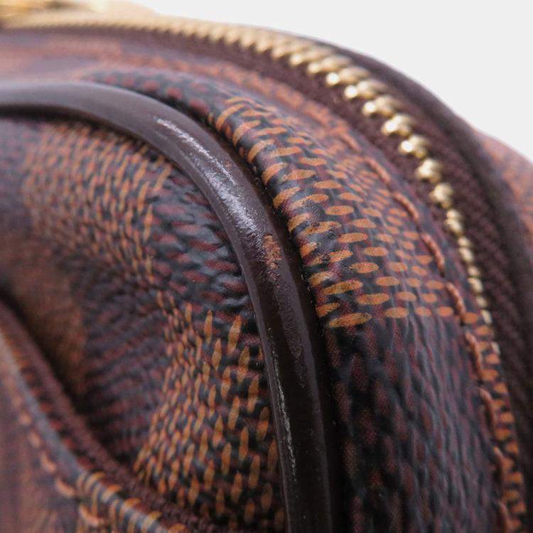 Pre Owned Louis Vuitton Bum Bag Brooklyn Brown Damier Ebene Canvas