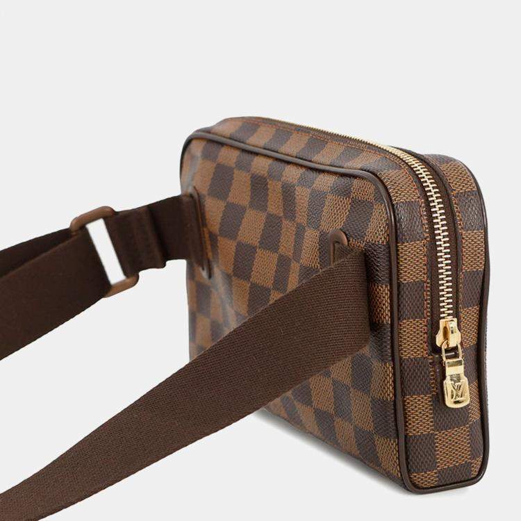 Pre Owned Louis Vuitton Bum Bag Brooklyn Brown Damier Ebene Canvas