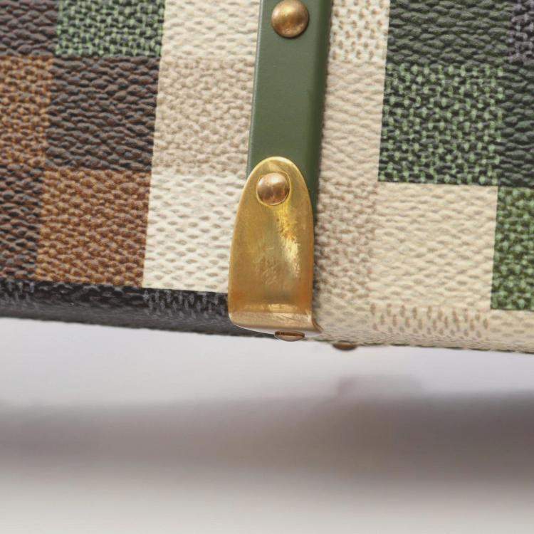 Pre Owned Louis Vuitton Neo Wallet Trunk Shoulder Bag Coated Canvas And Leather Damouflage Pattern Khaki Multicolor