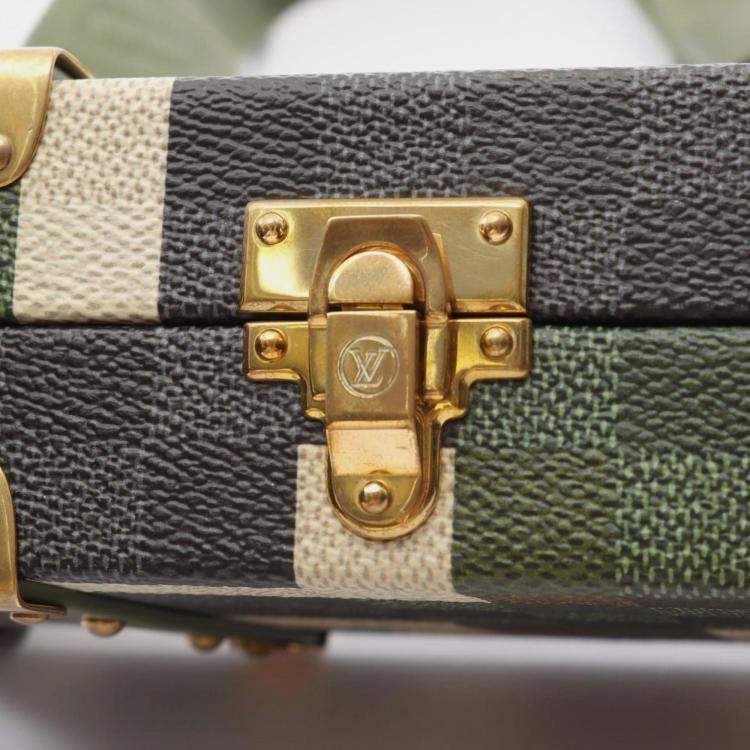 Pre Owned Louis Vuitton Neo Wallet Trunk Shoulder Bag Coated Canvas And Leather Damouflage Pattern Khaki Multicolor