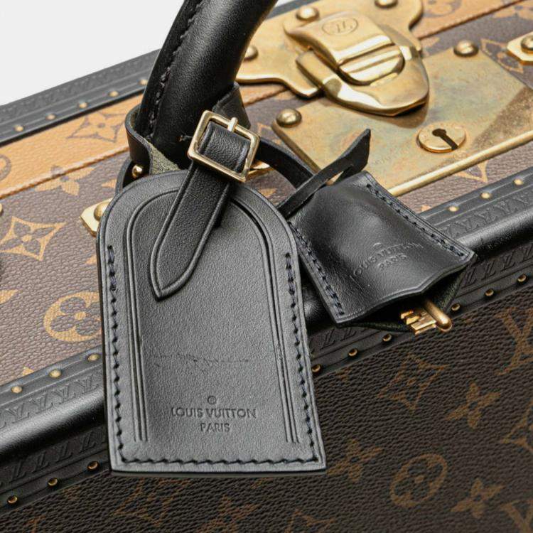 Pre Owned Louis Vuitton Monogram Reverse Cotteville 40 Briefcase/Attache Case/Trunk Case Brown/Black Pvc Leather