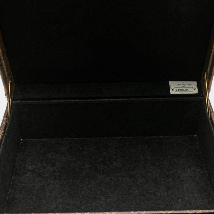 Pre Owned Louis Vuitton Monogram Reverse Cotteville 40 Briefcase/Attache Case/Trunk Case Brown/Black Pvc Leather