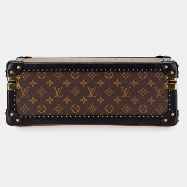 Pre Owned Louis Vuitton Monogram Reverse Cotteville 40 Briefcase/Attache Case/Trunk Case Brown/Black Pvc Leather