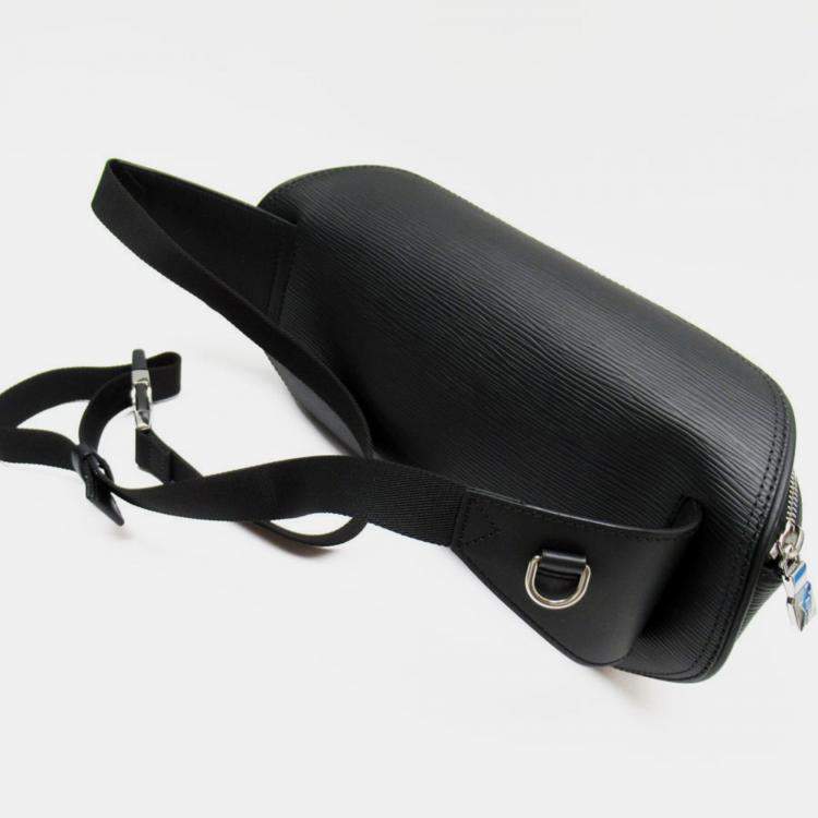 Pre Owned Louis Vuitton Body Bag Waist Lv Circle Bum Epi Leather Noir
